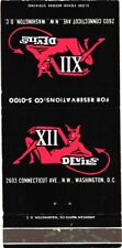 XII Devils Washington, D.C. Fine Food, Fine Liquors Vintage Matchbook Cover picture