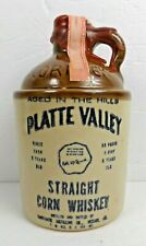 Vintage McCormick Platte Valley Straight Corn Whiskey Liquor Stoneware Jug 1975 picture