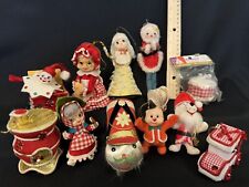 Lot of 12 Vintage Flocked Christmas Ornaments. picture