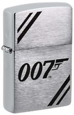 Zippo James Bond 007 Logo Design Lighter, Brushed Chrome NEW IN BOX picture