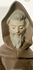 Vintage & Rare Lladro Franciscan Monk Figurine Matte Brown Porcelain 97' Retired picture