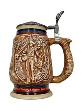 COUNTRY & WESTERN MUSIC  Lidded Ceramic Beer STEIN #100954 Avon 1994 picture