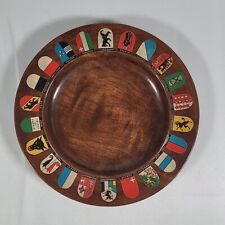 Vintage German Souvenir Wood Plate ~ German Town Crests 7
