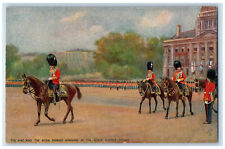 c1910 The King Royal Princes Horse Guards Oilfacsim Tuck Art Embossed Postcard picture