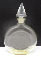 Vintage Round Guerlain Brand Glass Perfume Bottle With Stopper Made In France picture