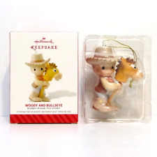 Hallmark 2014 Precious Moments Toy Story Woody and Bullseye Ornament Porcelain picture