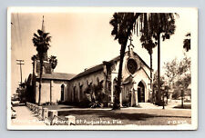 RPPC Trinity Parish Church St. Augustine Florida FL Real Photo Postcard picture