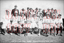 ALASKA RPPC (copy print) TENT CITY, SHIP CREEK, AK,  WOMEN'S BASEBALL TEAM, 1915 picture