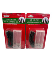 LED CHRISTMAS 10 LIGHTS  (2 PACK) House Red Light Set Battery Powered Indoor picture