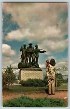 Postcard Lumbermen's Monument Au Sable River between Oscoda and Tawas MI picture