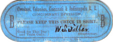 186x CLEVELAND COLUMBUS CINCY INDIANAPOLIS STATIONS  RAILROAD RR RY RAILWAY PASS picture