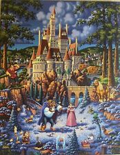 Beauty And The Beast Finding Love 16x20 Thomas Kinkade Canvas New Open Box picture