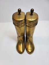 Solid Brass Bookends Riding Boots With Buckles 7