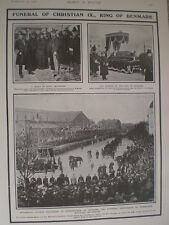 Printed photos Funeral King Christian IX of Copenhagen Denmark 1906 picture