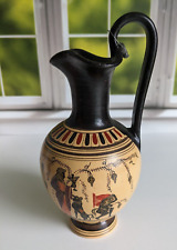 Vintage Greek Dionysus Greek Pottery. Hand Made Vase 7.5 In picture