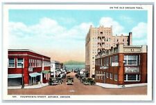 Astoria Oregon OR Postcard Fourteenth Street Business Section c1920's Vintage picture