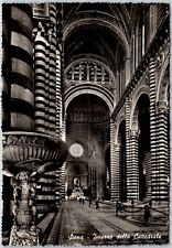Siena - Interno Della Cattedrale Italy Real Photo RPPC Postcard picture