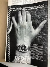 1966 Rolex Explorer Watch Steel Matterhorn Swedish Chronometer Print Ad + BONUS picture
