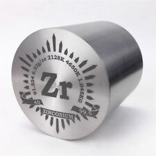 1Kg Fine Turning Zirconium Metal Cylinder 59×59mm 99.5% Engraved Periodic Table picture
