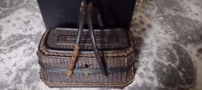 ANTIQUE MADE IN GERMANY HAND WOVEN BASKET WITH PROVENANCE picture