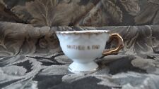 Mother and Dad Porcelain Cup and 3 Porcelain Salts picture