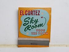 Vintage Matchbook Cover - El Cortez Hotel Sky Room San Diego California CA picture