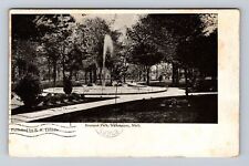 Kalamazoo MI-Michigan, Fountain in Bronson Park, Antique Vintage c1906 Postcard picture