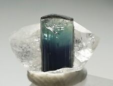 Natural Indicolite Tourmaline crystal with Quartz 4.8crts picture