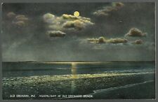Postcard Moonlit Sea Old Orchard Beach Old Orchard York County Maine 1908 picture