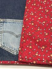 Vintage Levi Strauss 501 Placemats Denim 70’s Pockets On Denim Fabric picture