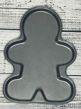 Vtg Wilton Gingerbread Man Cookie Pan Non-Stick Bake Dish Christmas Holiday Cake picture