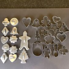 Lot Of 26 Vintage Cookie Cutters Including Club, Diamond, Heart and Spade 1940s picture