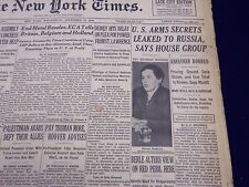 1948 DEC 15 NEW YORK TIMES - U. S. ARMS SECRETS LEAKED TO RUSSIA - NT 130 picture