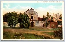 Ruins of San Diego Mission California Postcard UNPOSTED #2 picture
