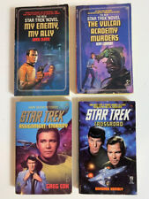 Lot of 4 Vintage Star Trek Novels: My Enemy, My Ally; Crossroad; Vulcan Academy picture