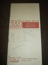 GEORGE JESSEL AUTOGRAPH (1898-1981) AT 1965 CONVENTION IN DALLAS, TX picture