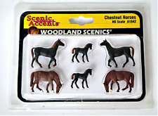 Scenic Accents Miniature Chestnut Horses HO Scale A1842 Woodland Scenics NEW picture