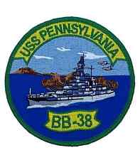 USS Pennsylvania BB-38 Patch – Plastic Backing picture