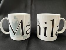 2 Starbucks Manila Philippines City Mug Coffee Cup 2002 Collector Series 16 Oz picture