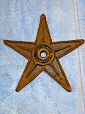 Vintage Cast Iron Star Country Barn Metal Rustic 5 Point Heavy Metal Repurposed picture