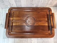 Vintage Wood Meat Cutting Board /Carving Board Handles As Is Pre-owned picture