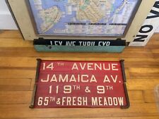 NY NYC QUEENS BUS ROLL SIGN JAMAICA FRESH MEADOW 119 65 9th 14th AVENUE HOME ART picture