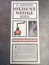 Vintage St. Augustine’s FL Oldest Store Museum Visitors Travel Brochure w/ Map picture