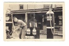 Early 1900's Advertising Post Card Sunoco Gas, Herman Ahner Station Lehighton Pa picture