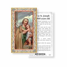 Prayer to St. Joseph Over 1900 years old - gold trim - Paperstock Holy Card picture