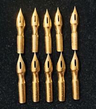Antique Pen Nibs Gold Plated #200  Morse Pen Co. 10 pc. Lot picture