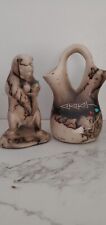 Vintage Clay Native American Navajo Indian Wedding Vase w/ Bear signed/numbered picture