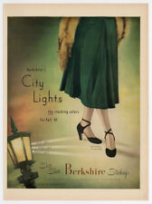 1947 Berkshire Stockings Ad — Women's Evening Fashion Noir Deco WW2 1940s 1950s picture