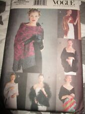 V9892 Sewing Pattern Vogue 9892 Misses' Vintage Formal Evening Shawls Fringed picture