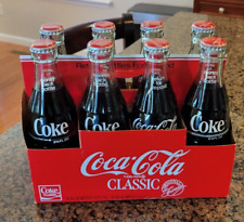 Vintage Coca Cola Coke Bottles 8 Pack 6.5 oz Full Knoxville Minden Cleveland picture